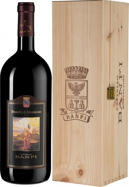 Вино Castello Banfi Brunello di Montalcino, деревянный ящик