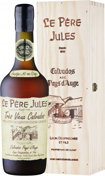 Кальвадос Le Père Jules Calvados Pays d’Auge Très Vieux Prestige 40 ans, п.у.