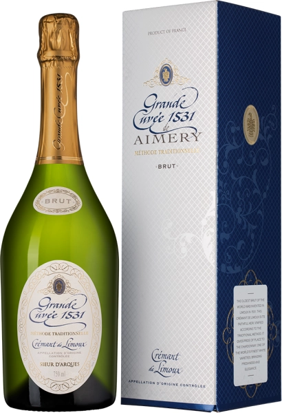 Шампанское и игристое Aimery Sieur d’Arques Grande Cuvee 1531 Cremant de Limoux, п.у.