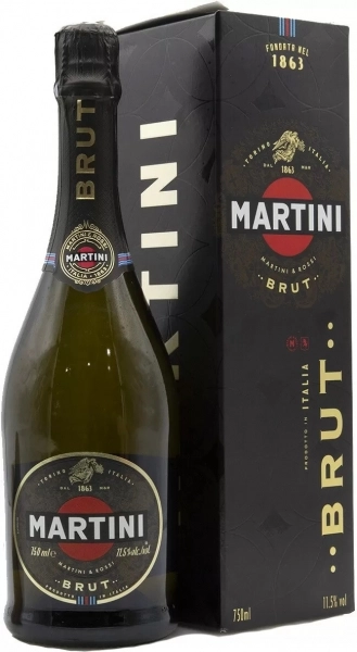 Шампанское и игристое Martini Brut, п.у.